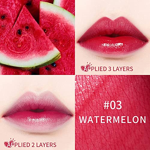 Image of Candy Lip Stain, Rose Lip Gloss Moisturizing Blush Tinted for Cheek & Lip, Long lasting Eyeshadow Paint, Vivid Color, High Pigment Mini Liquid Lipstick Makeup