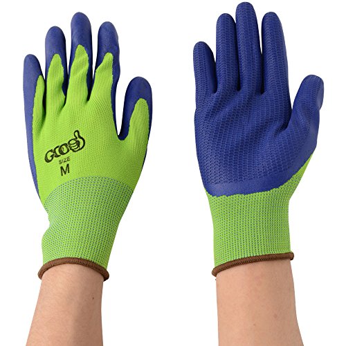 丸五 グッドラバー#1800 ライムグリーン/ブルー L GDRB1800-L/BL-L 天然ゴム背抜き手袋