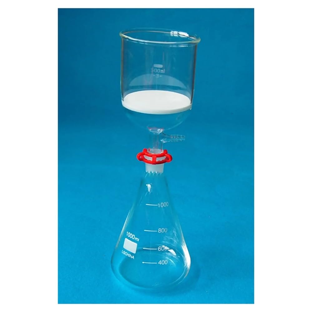 Kit de succión de vidrio for laboratorio: embudo de 500 ml y matraz Erlenmeyer de 1000 ml