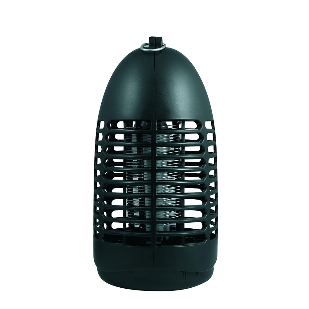 SIMON - Mata Moscas y Mosquitos Eléctrico, Lámpara Antimosquitos para Interior, Mata Moscas Electrónico, Ilumina y Mata Insectos Voladores, Cobertura de 30m², Luz LED Fluorescente de 13W, Color Negro