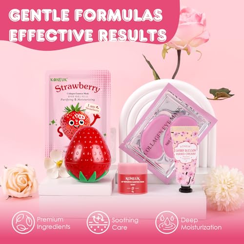 15 PACK Skincare Gift Set for Girls & Teens,Travel Kit & Stocking Stuffers With Under Eye Patches,Facial Masks,Hand Cream,Lip Mask,Body Lotions,Christmas Gifts For Teens, Women & Mothers Day - Image 4