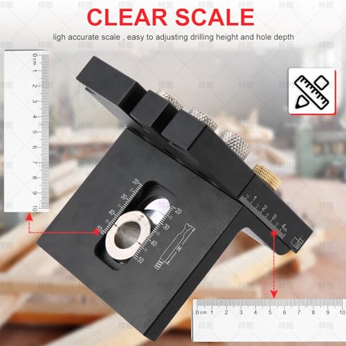 3-in-1 Pocket Hole Jig Kit,6/8/10/15mm Drilling Template Self-Centeringfor Woodworking Exact Dowel Holes, with Positioning Clip Adjustable Drill Guide Punch Locator Carpentry Tools 5 3-in-1 Pocket Hole Jig Kit,6/8/10/15mm Drilling Template Self-Centeringfor Woodworking Exact Dowel Holes, with Positioning Clip Adjustable Drill Guide Punch Locator Carpentry Tools - Image 5