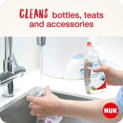 NUK Baby Bottle Cleanser | 500 ml | Ideal for Cleaning Baby Bottles, Teats & Accessories | Fragrance Free | pH Neutral | 3 Count (Amazon Exclusive)