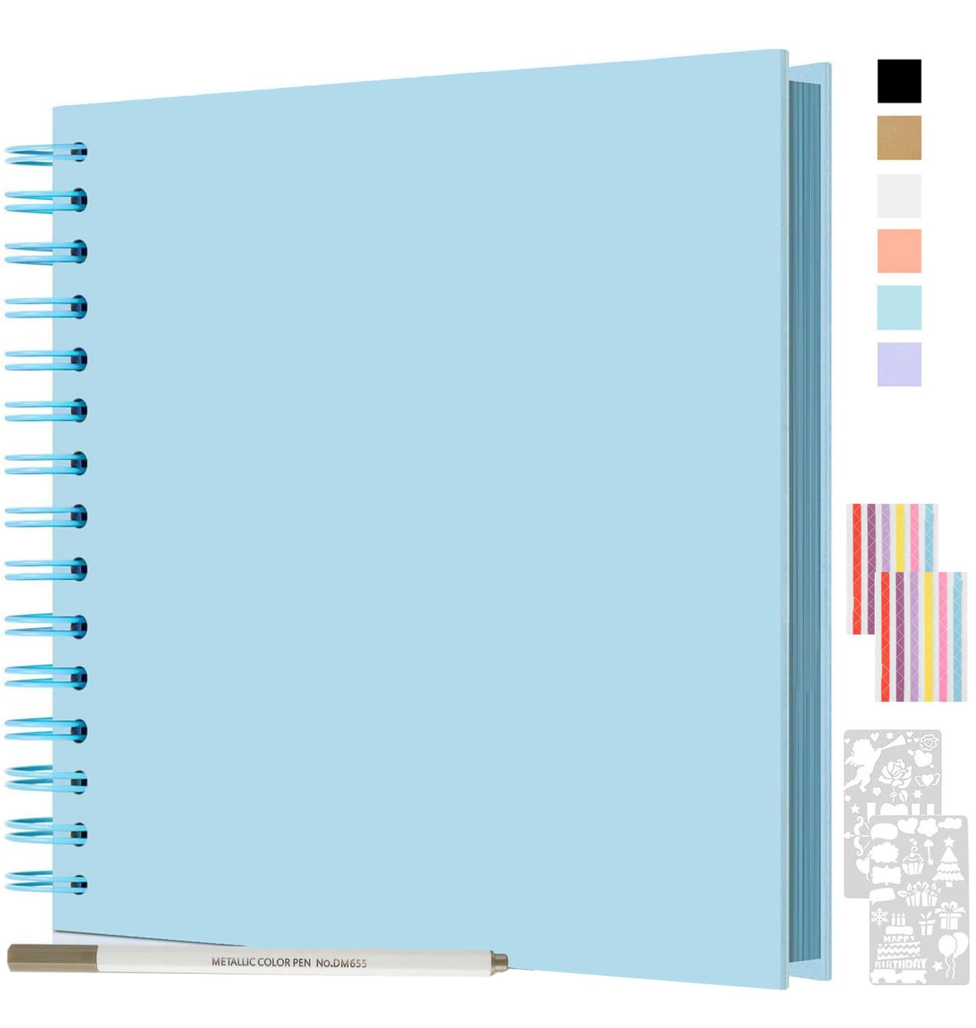 JAECU DIY Spiralalbum Scrapbook Album Fotoalbum zum Selbstgestalten und Einkleben