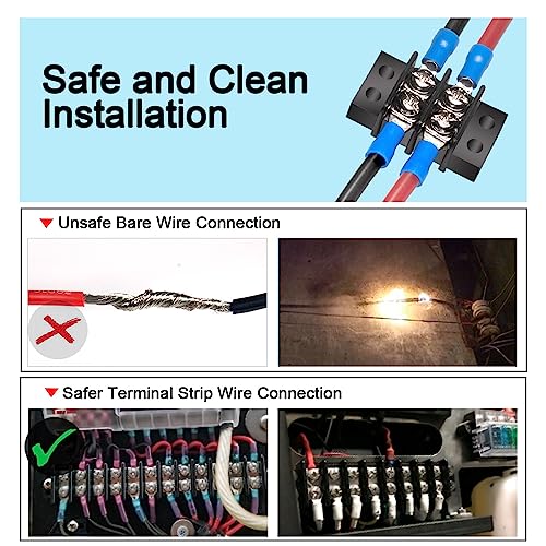 MILAPEAK Bloco de Terminais - Pacote com 2 2 Posições 200 V-450 V 20-30 A Terminais de Parafuso de F