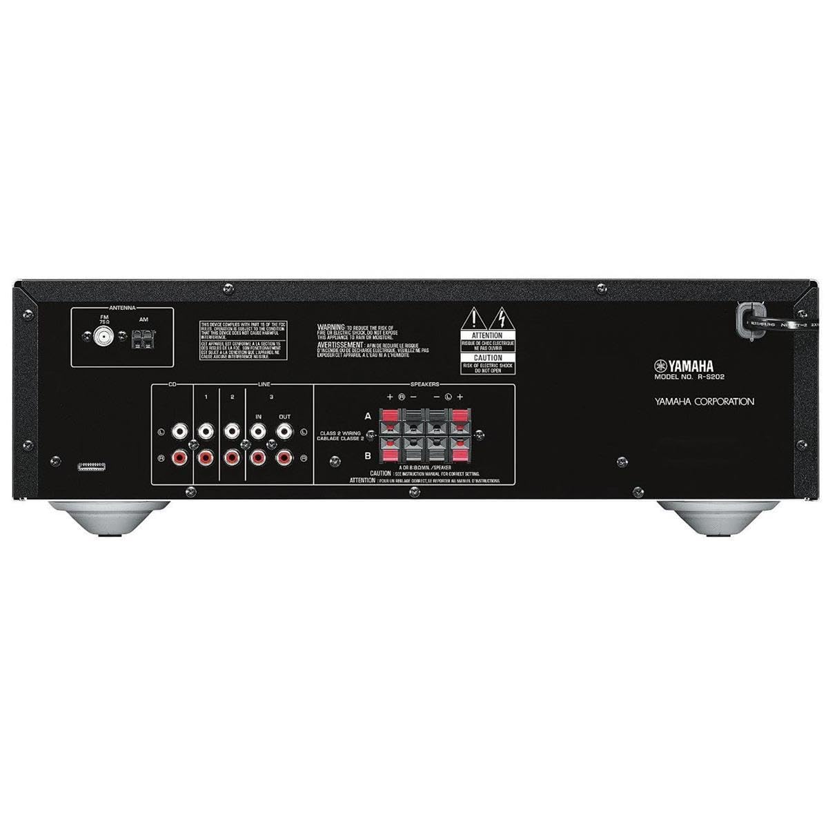 YAMAHA R-S202BL Stereo Receiver with Bluetooth + H&A 16 AWG Speaker Wire Cable (100' Spool)