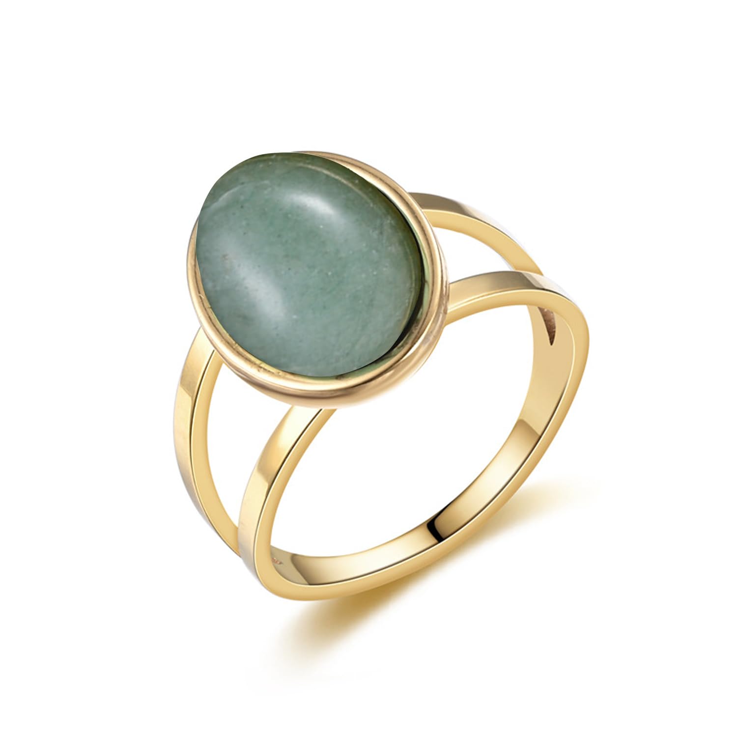 LadayPoa Turquoise Western Ring for Women. 18k Gold Plated Statement Rings with Blue Stone. Retro Boho Chic Jewelry. Elegant Statement Ring for