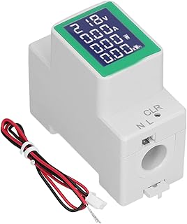 AC DIN Rail Meter Digital Voltmeter, DIN Rail Meter Digital Voltmeter Ammeter Power Energy Monitor Multimeter Tester