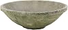 HomArt Rustic Terra Cotta Bowl, Medium, Moss Grey, 1-Count
