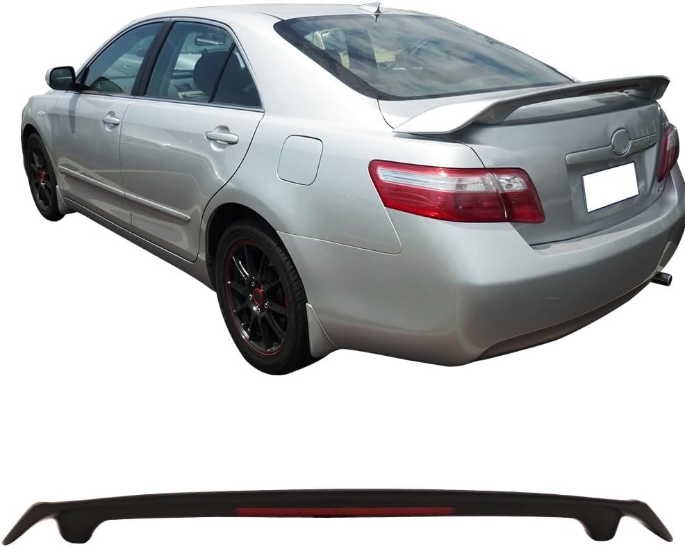Trunk Spoiler Compatible with 2007-2011 Toyota Camry, JDM Style Matte Black ABS Added On Rear Lip Wing by IKON MOTORSPORTS, 2008 2009 2010