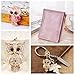 Magnoloran 2Pcs Crystal Owl Keychain Rhinestone Keyring Bag Pendant Handbag Purse Charm Metal Alloy Key Ring for Car Key Bag