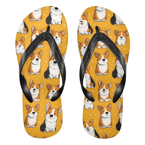 Flip Flop Sandals Adorable Dogs Print for Women Men Beach Outdoor XS