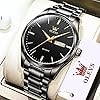 OLEVS Classic Men Watches with Date,Stainless Steel Man Watch with Date, Bussiness Watches for Men,Luminous Quartz Mens Watches Black/White/Blue/Gold, Waterproof Male Watch with Week