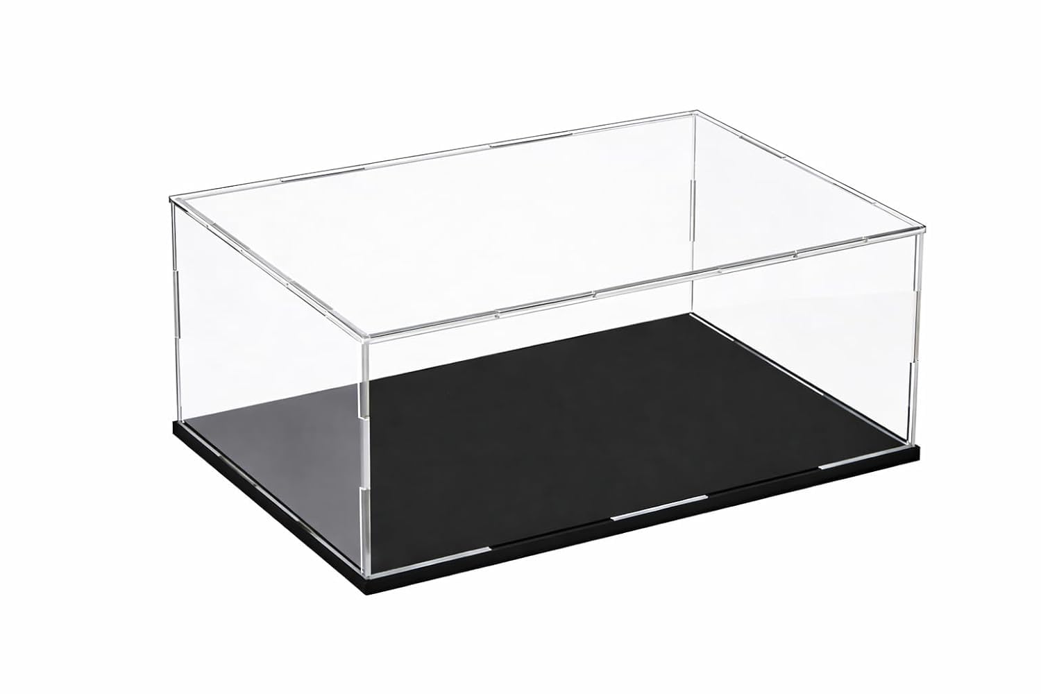 Premium Clear Acrylic Display Box with Black Base | Luxury Transparent Dustproof Showcase Case for Showpiecess, Miniatures, Toys, Figurines, Murti & Gift Items |Display Case (12*8*6)-image-16