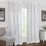 Achim Home Furnishings Willow Rod Pocket Window Curtain Panel, 42' x 84', White