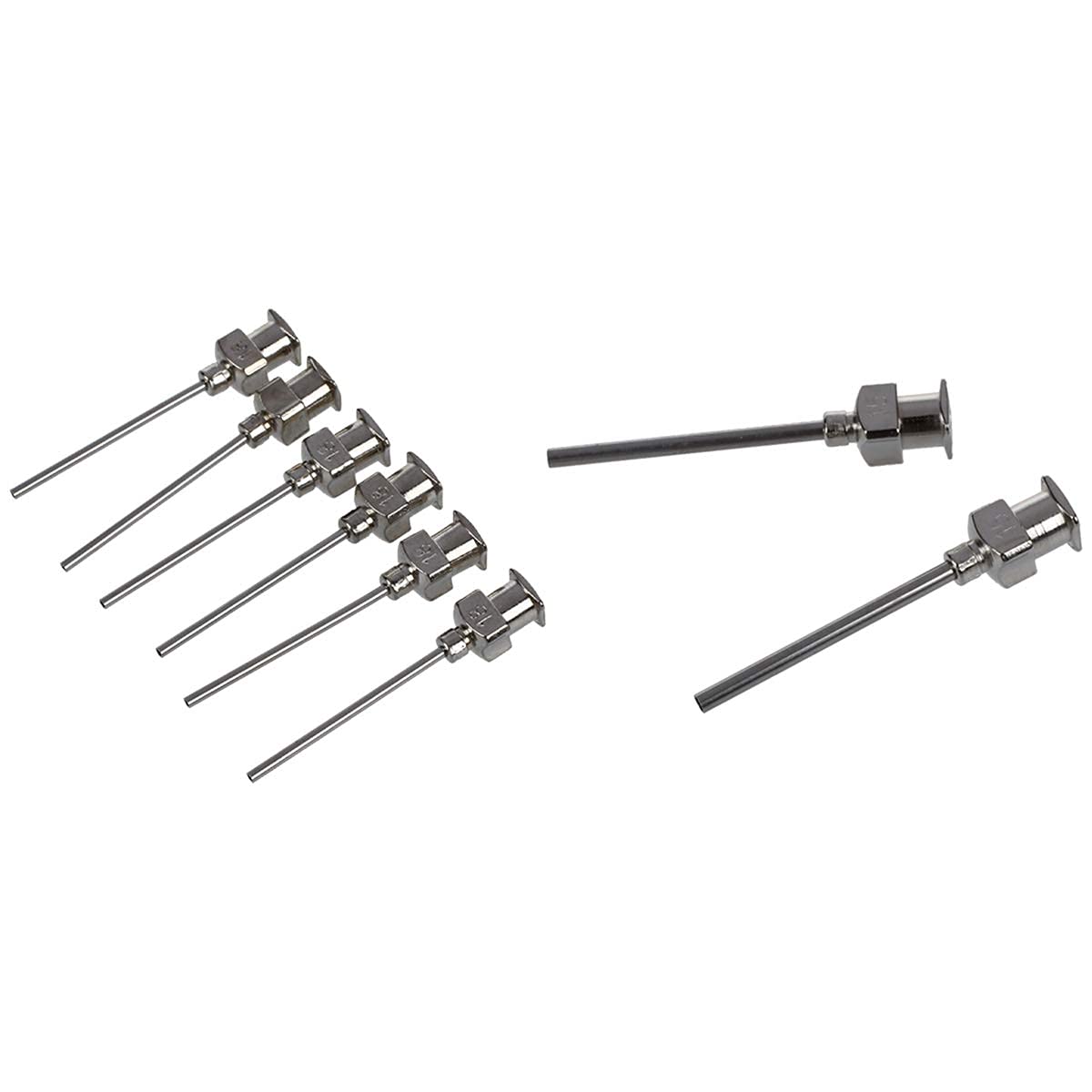 12x Steel Luer Lock Dispensing Needle Tip, 15 Gauge,18 Gauge 1.02mm ID x 1.86mm OD, 1 inch Length