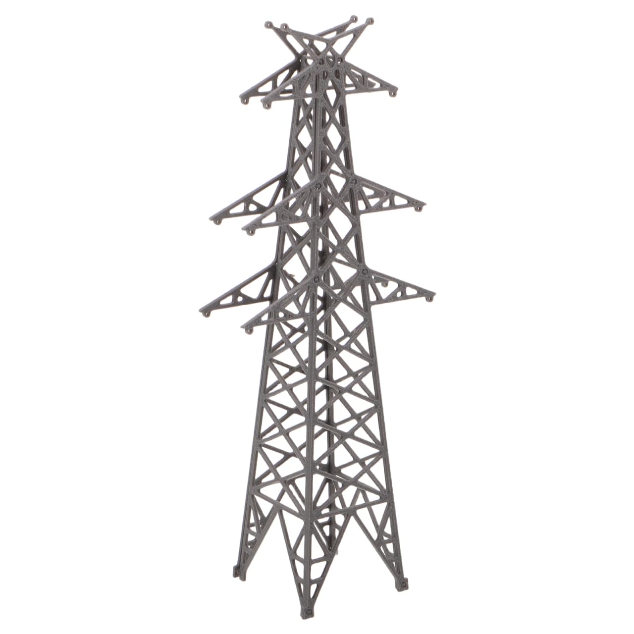 SHINEOFI 100 Scale Miniature Electric Tower Model for Architectural Sandbox Black 18.8cm Microlandscape Decor with Model Road Accessories for City Scenery