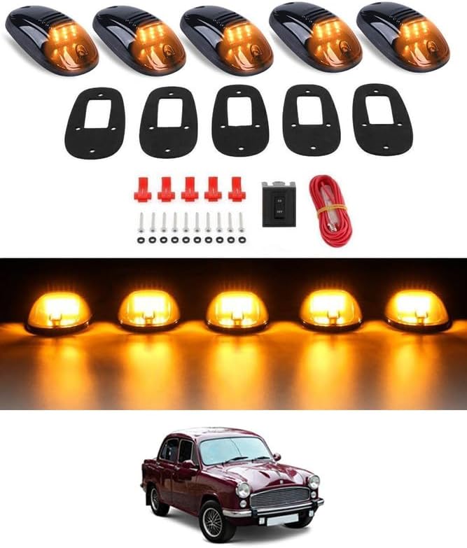 AYW 5Pcs Mouse Light 12V/Amber Suitable For Car Roof, SUV,Jeep,Car,Hummers,Truck-18