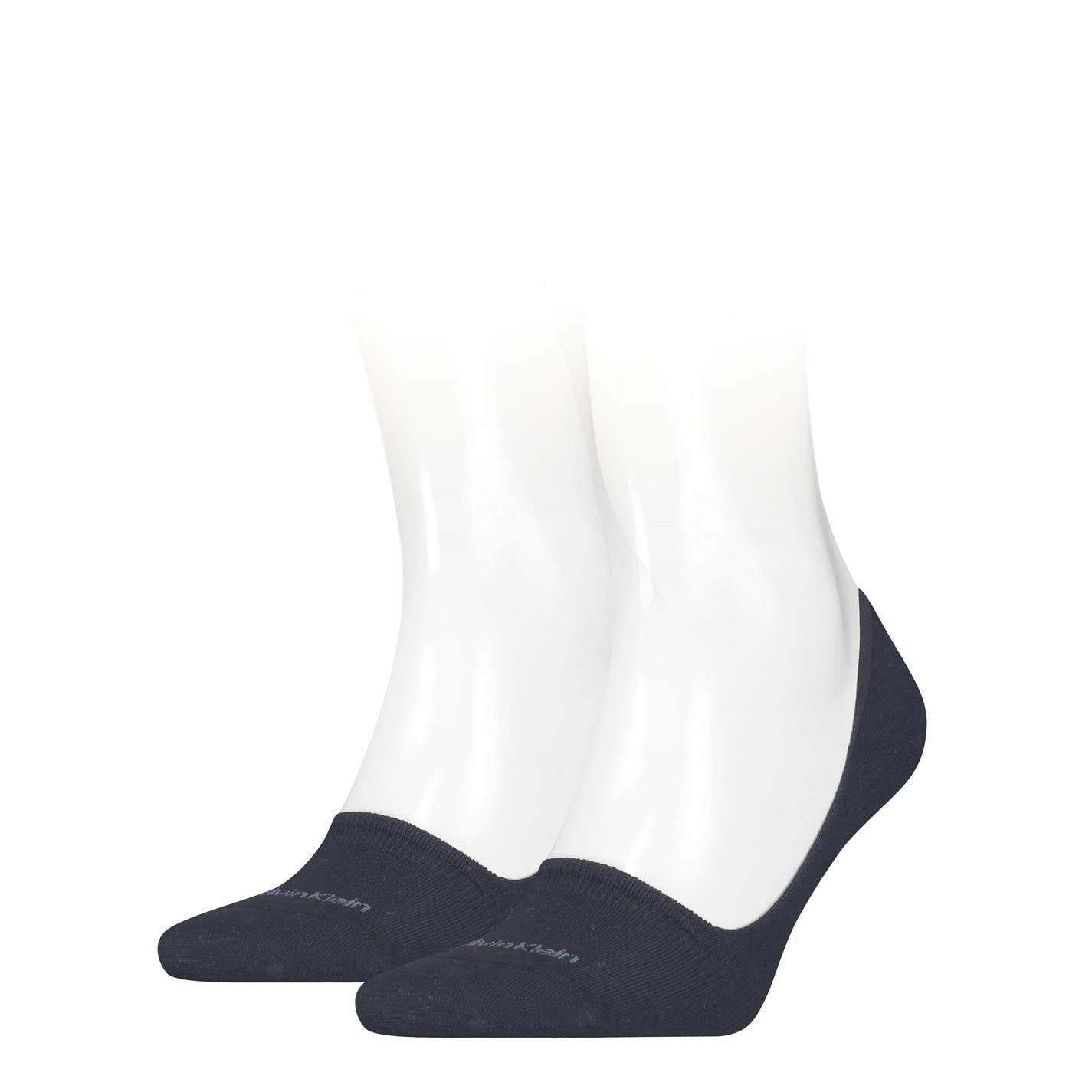 Calvin Klein mens Cotton Men's No Show Socks 2 pack Footie, Navy, 43/46