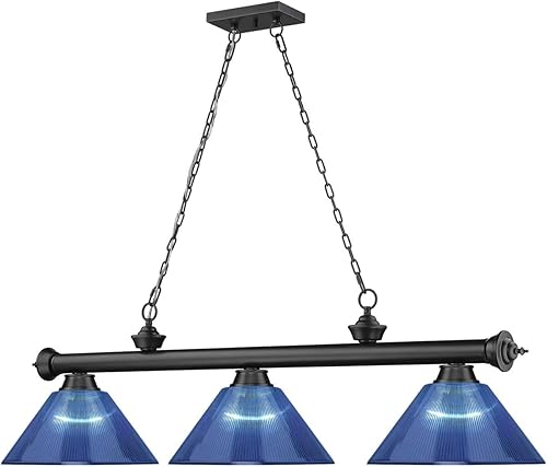 Miniatura 5 de Z-Lite 2306-3MB-ARDB - Colgante de billar Cordon, 3 luces, 180 vatios totales, negro mate