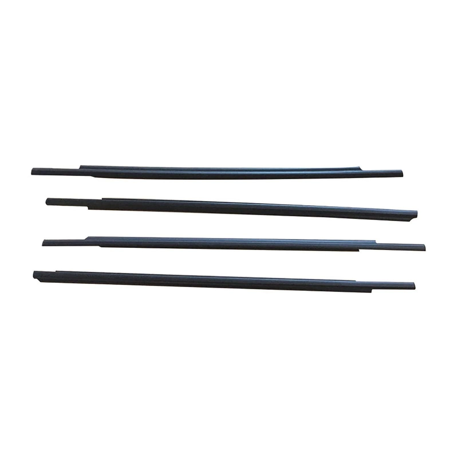 Watjcse Black 13-18 4Pcs Window Outer Weatherstrip Side Door Moulding Seal Belt Compatible With Mitsubishi Outlander 2007-2018