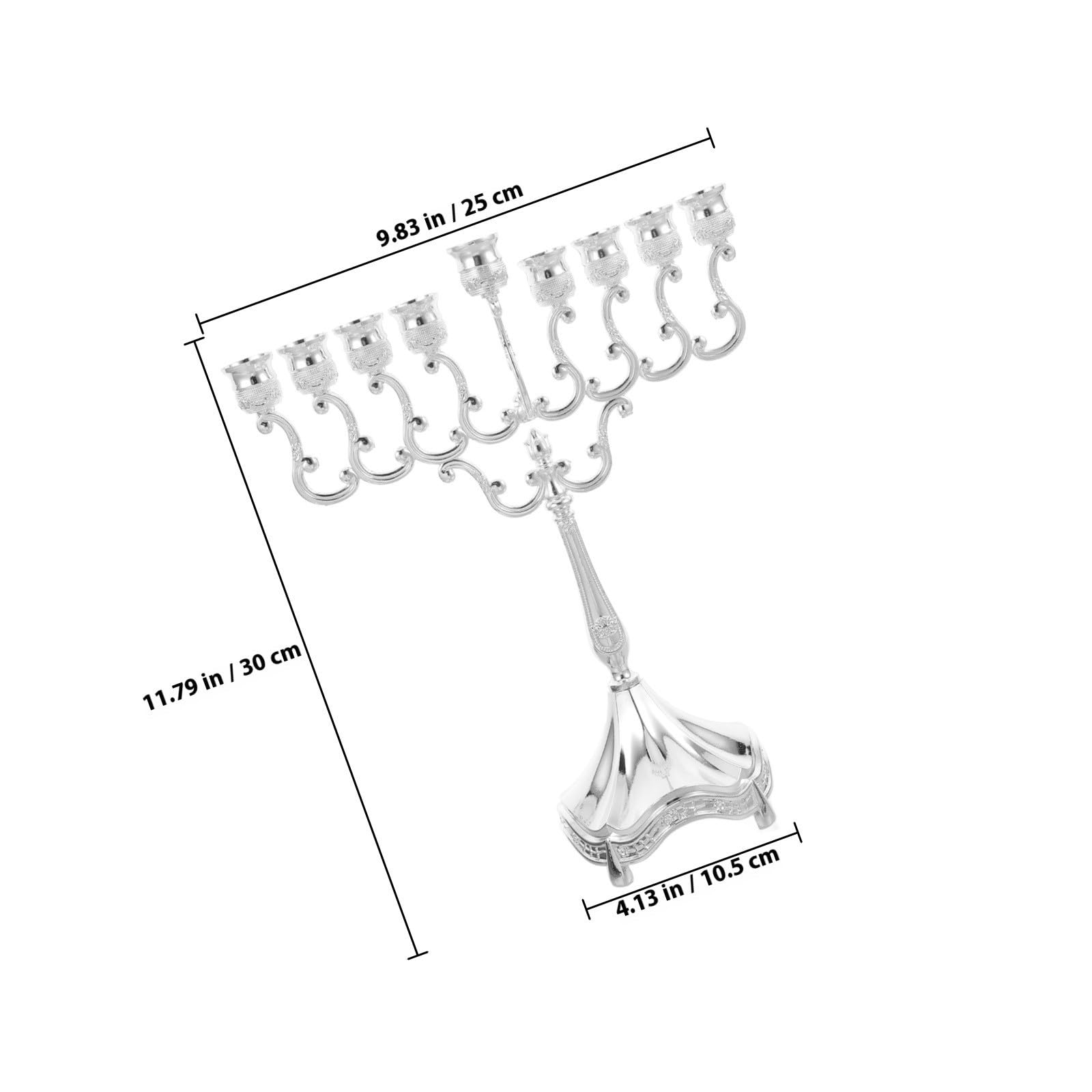 Candelabro de Aleación de 9 Brazos para Hanukkah, Mesa Decorativa