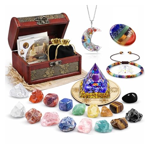 Crystals and Healing Stones Set - Chakra Crystals Gift for Women...