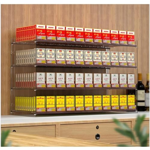 Expositor de acrílico para cigarrillos rectangular montado en la pared 2
