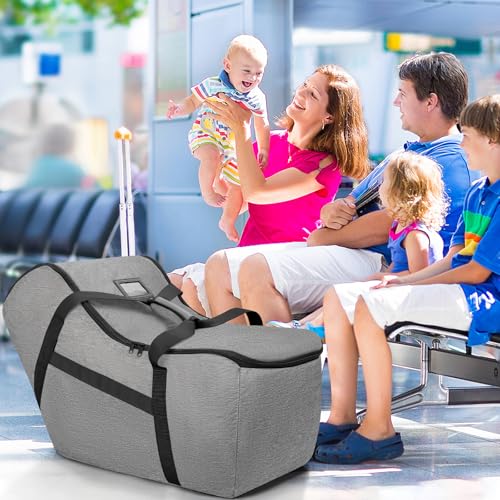 Image of Padded Car Seat Travel Bag for Airplane, Infant Car Seat Travel Bag Compatible with All Nuna Pipa Car Seat