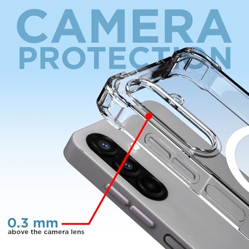 Image of Outlouders Back Cover for Samsung Galaxy A26 5G Mag-Safe Transparent PC + TPU Bumper Case with Magnetic Support Shockproof Protection (Transparent Mag-Safe)