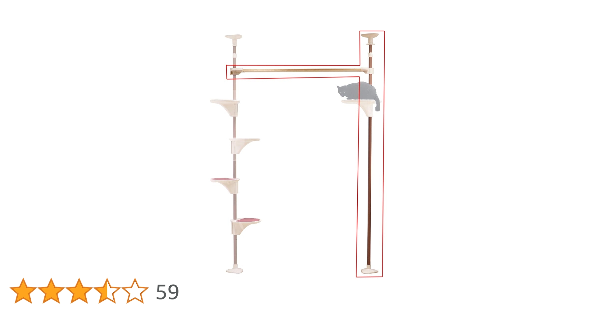 Nekoリビング キャティーSKYウォークとキャティ―ポール　セット【美品】 Nekoリビング キャティー SKYウォーク: 100｜業務用トリミング