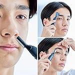 Panasonic Facial Hair Trimmer for Sensitive Skin, Unisex Detailer with Flexible Head, Gentle on Acne, Includes 2 Eyebrow…