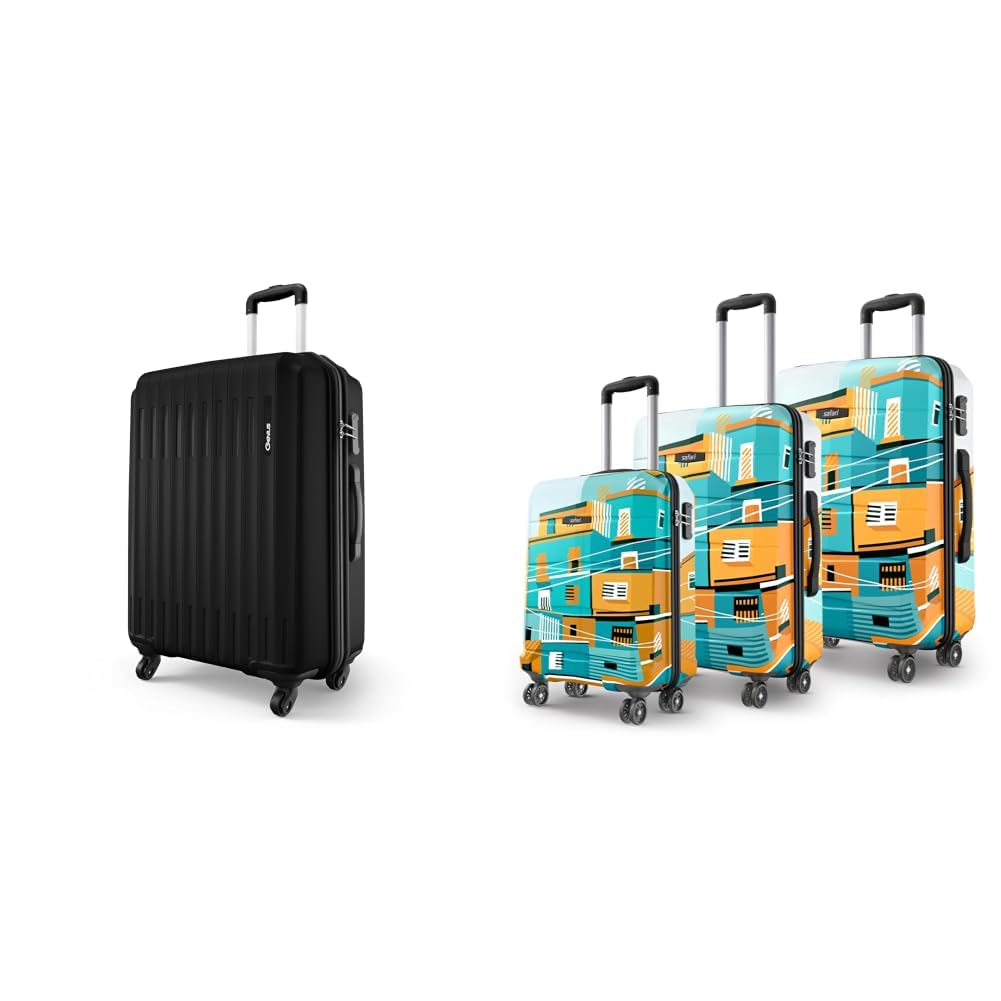 safari Genius Alley 75cm Large Size Check-in Trolley Bag Hard Case Polypropylene, 4 Spinner + Oasis 55, 65 & 77 Cms Polycarbonate Trolley Bag, Printed Cabin 8 Wheels Spinner Travelling Hard-picture-27