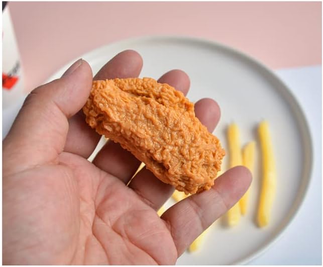 tenghong2021 Imitation Food Keychain Fried Chicken Leg Nuggets Wing Creative Keyring Fun Cute Handbag Purse Car Accessories - Image 4