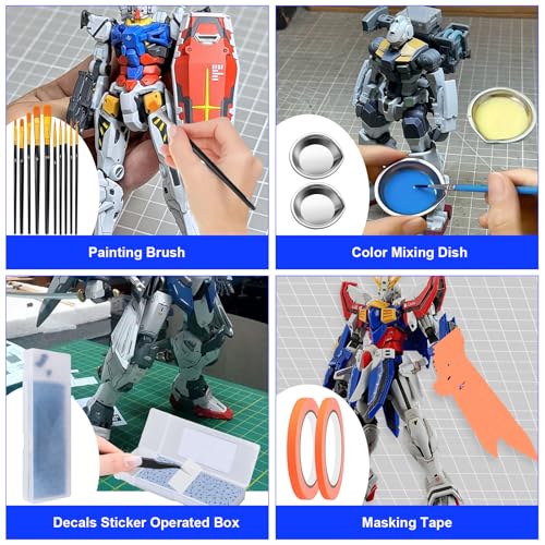 PLAPOT 170 Stück Gundam Modellbau Werkzeuge, Gundam Modeler Grundwerkzeuge, Gundam Model Basic Tools Kit, Hobby Werkzeug Sets, Modellierungswerkzeug und Bastelset für Bauen, Reparieren, Reparieren