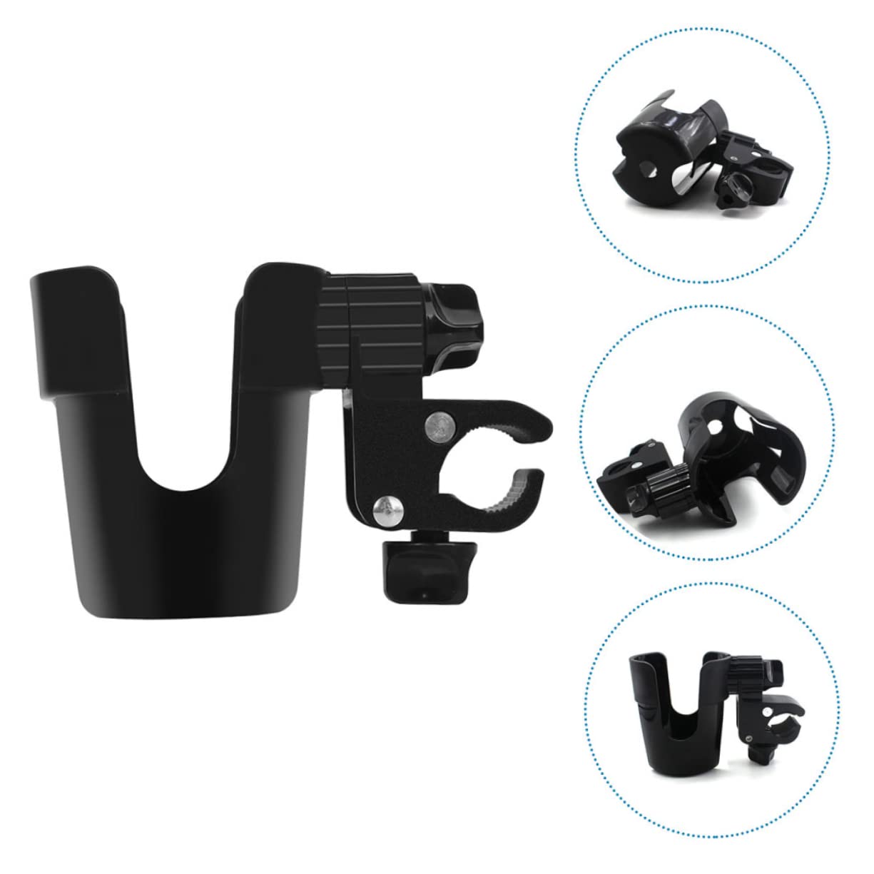 Abaodam Stroller Bike Universal Cup Holder Rotating Bottle Holder for Stroller Scooter and Microphone Stand