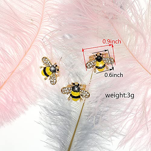 3 Pack Cute Bee Brooch Pin Set Enamel Crystal Animal Lapel Brooches Novelty Funny Pins Badges for Women Girls Boys Clothing Bags Backpacks Jackets Hat4