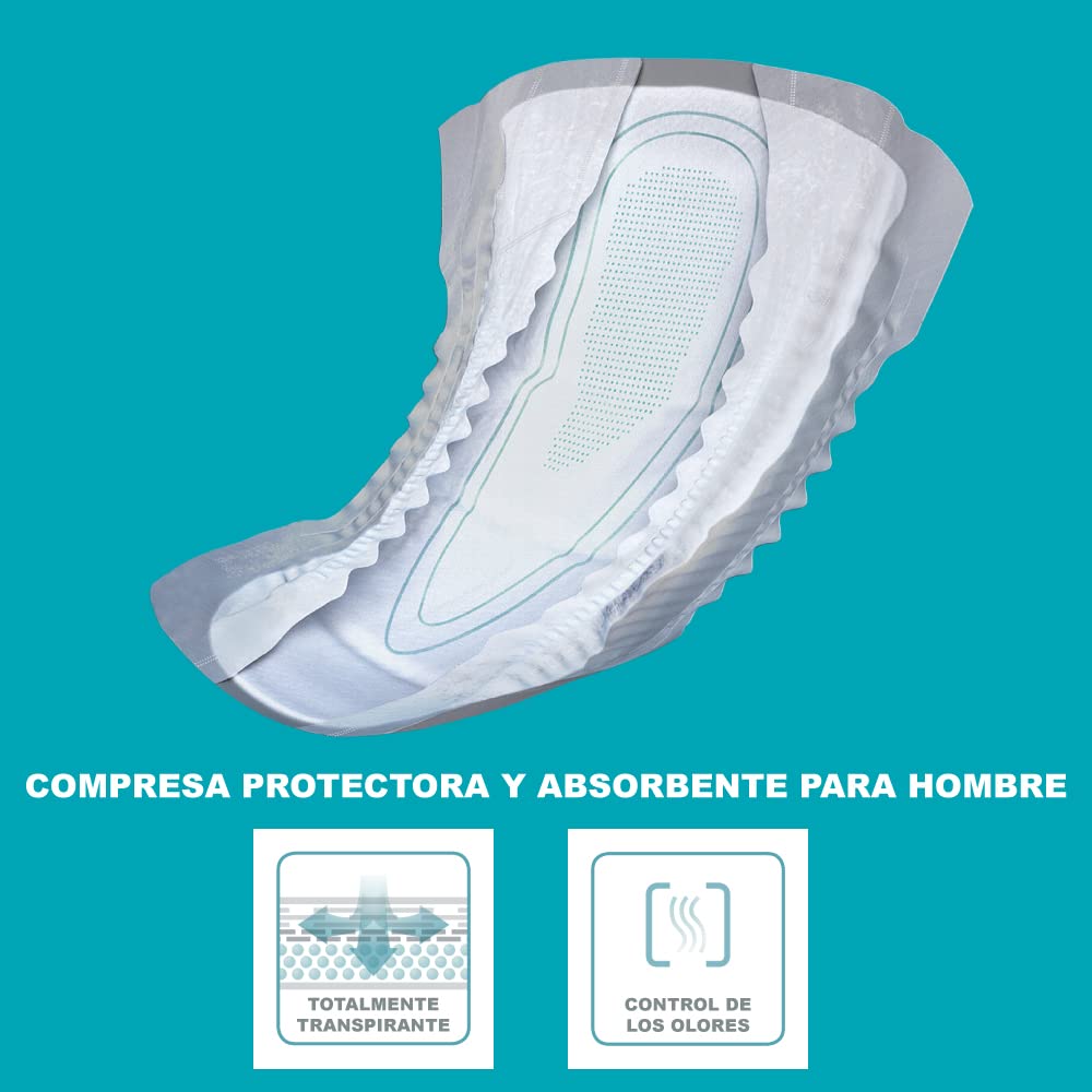 Dailee Men Nivel 2 - 90x Compresa Protectora y Absorbente para Hombre - 3 Gotas - Máxima Discreción contra Incontinencia Urinaria - Paquete Mensual