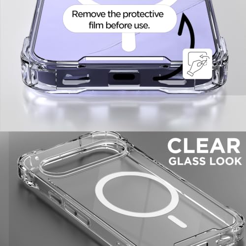 Image of Outlouders Back Cover for Google Pixel 11 /11 Pro| Magnetic-Safe | Transparent PC + TPU | Magnetic Support | Shockproof Protection Bumper Case (Transparent)
