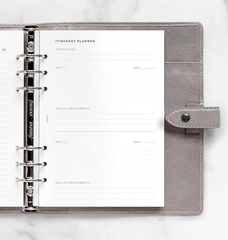 Filofax Travel Planner Refill, A5 Size Organizer, 8.27-inches Height, White, B132929 - View #4