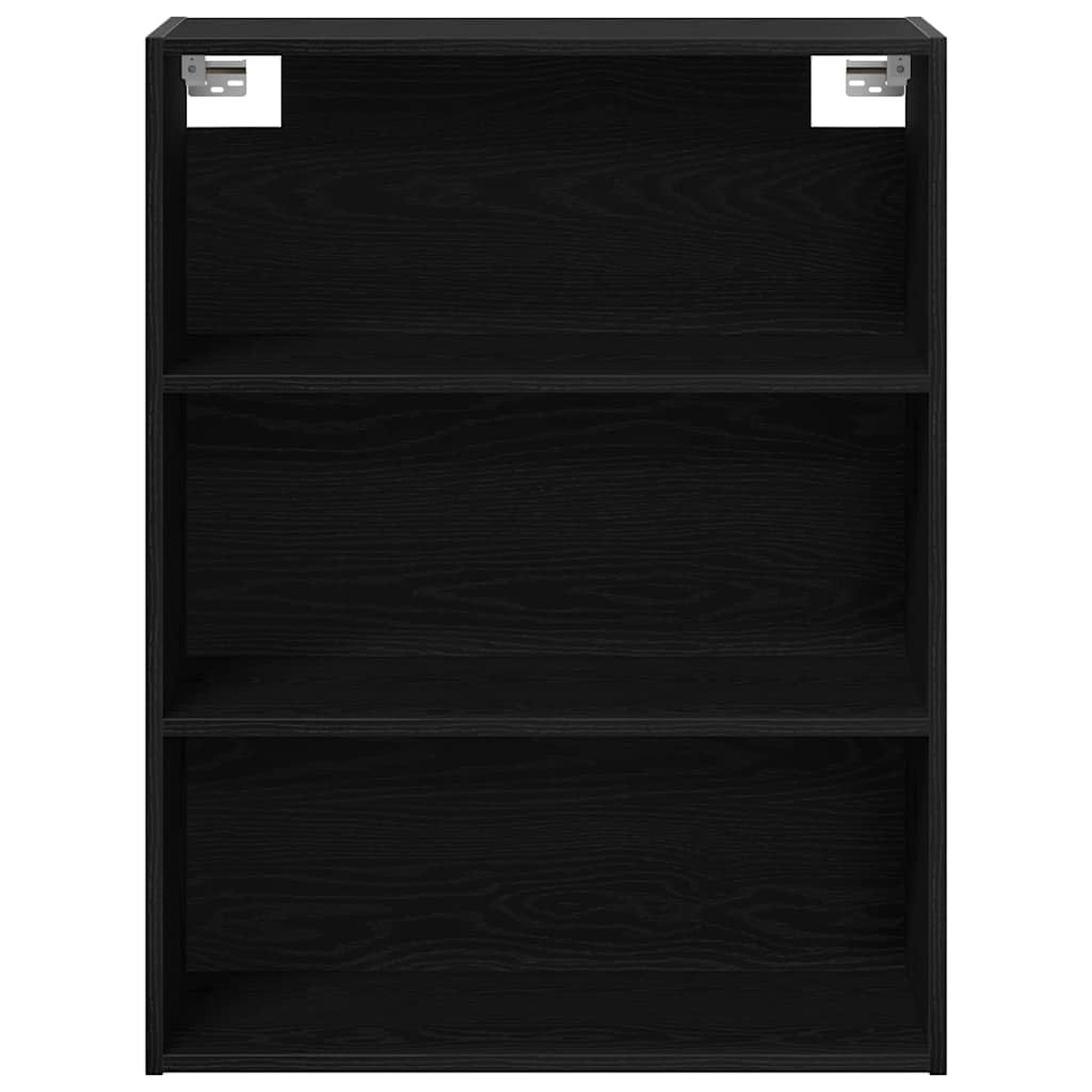 vidaXL Mobiletto da Parete Appeso Rovere Nero 69,5 x 32,5 x 90 cm, Sala da Pranzo, Mobile Rettangolare Moderno, armadietto a Muro, Elegante Arredamento salvaspazio