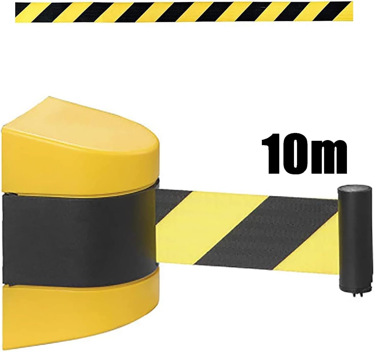 Retractable Belt Barrier,Magnetic Fixed Wall Mount Retractable Barrier,Suitable for Crowd Splitter,Outdoor Parking Lot,Size:2m,3m,5m,10m,(10M)