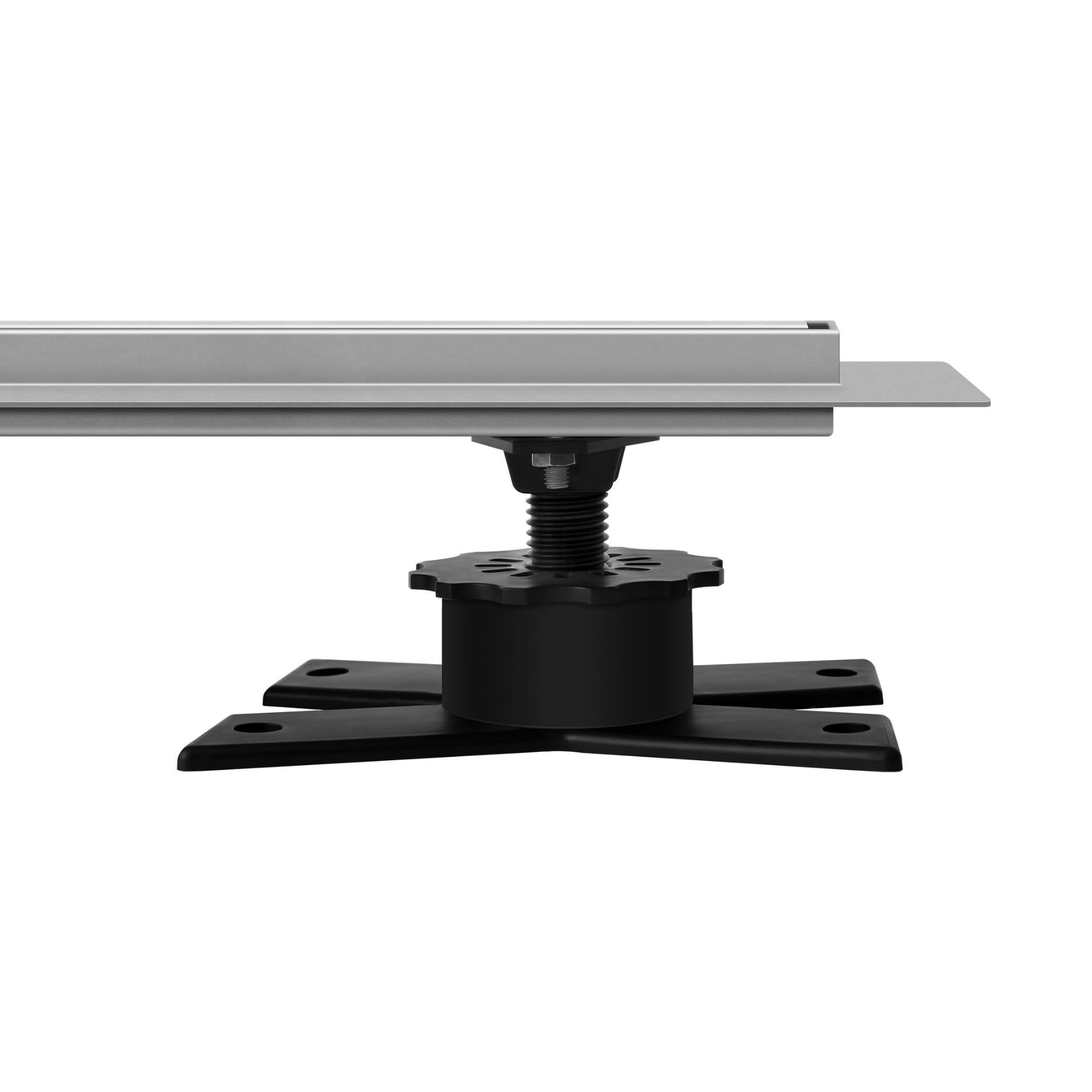Canaleta de ducha Premium SLX Duo – Acero inoxidable AISI 304, óxido enlosable, sifón Ø50, colador de pelo, patas de montaje, manguito de sellado, 60 a 100 cm (60 cm)