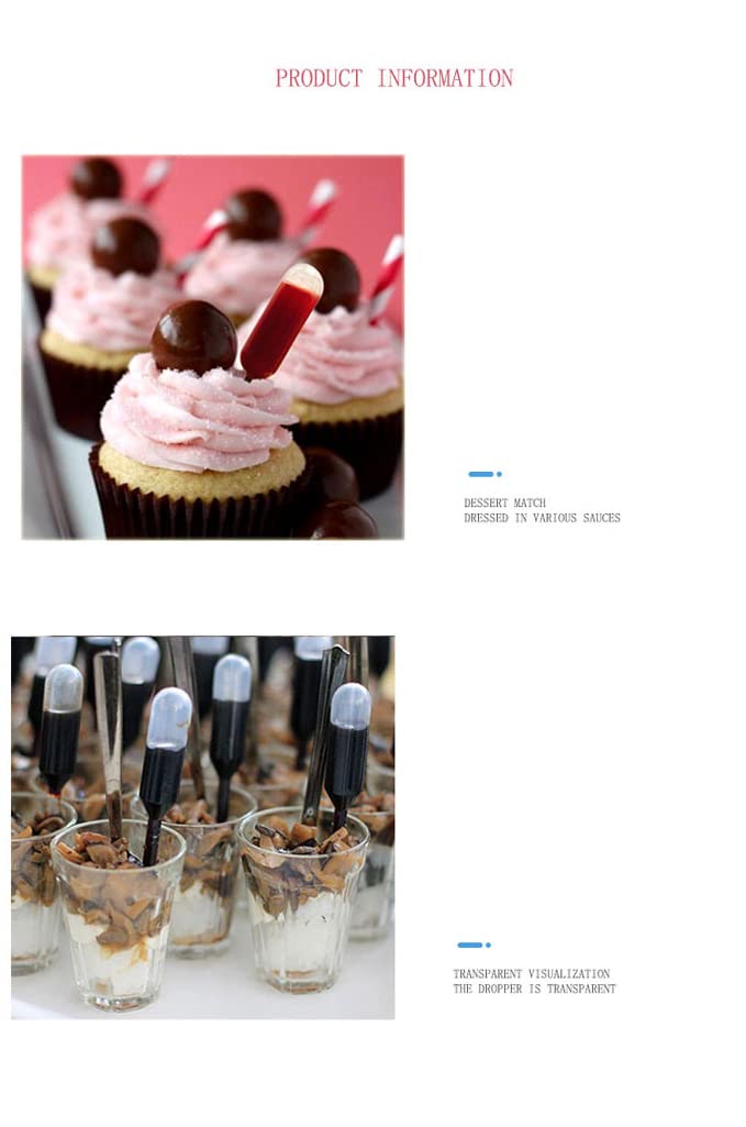 120Pcs 4ml Cupcake Pipettes, Dessert Pipettes Cupcake Strawberry Infuser Tubes Pipette Baking Shot Tubes for Liquor Strawberry Cupcake Injector Tube Shots for Alcohol Infused Tubes Mini Pipettes