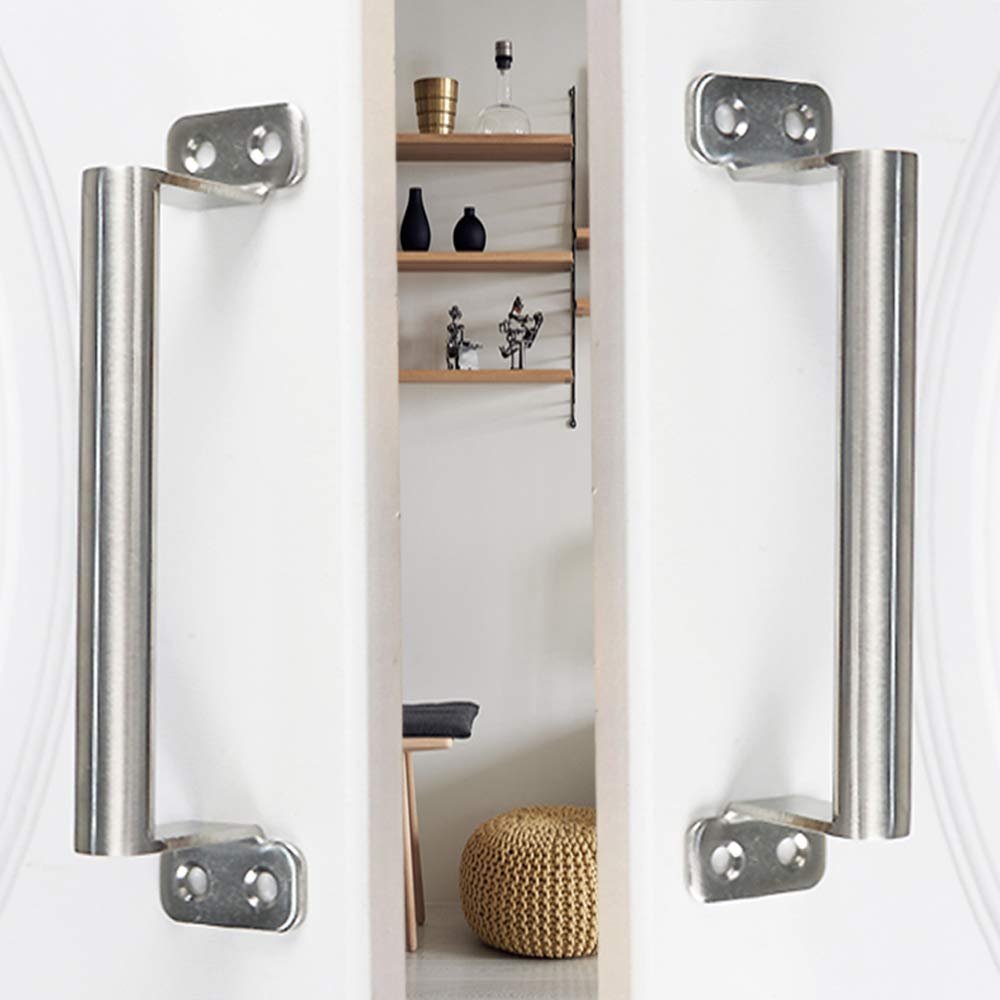 WANLIAN Maniglia in acciaio inox semplice e moderna maniglia per porta cassetto 125 mm armadio armadio maniglia per porta scorrevole argento