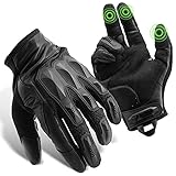 GRAMFIRE Tactical Gloves Military Gear Shooting Gloves TPR Knuckle Protective Paintball Gloves Touchscreen Leather Motorcycle Gloves for Men Army EDC