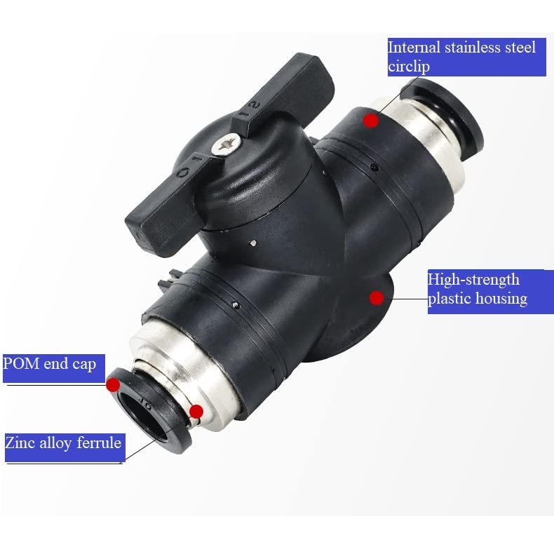 Valvola Di Controllo Flusso Aria 12 Mm - Regolatore Di Velocità Per Sistemi Pneumatici (Confezione Da 5) - Foto 5