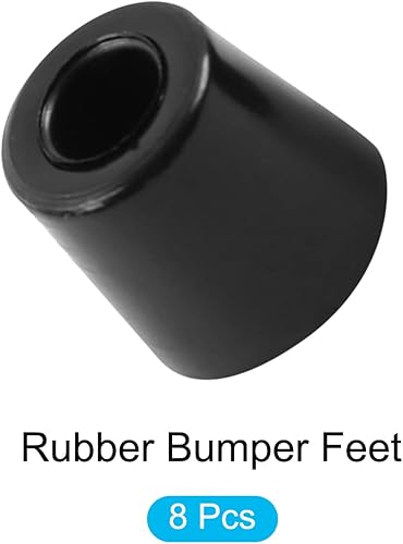 Miniatura 10 de METALLIXITY Pies de goma para parachoques (1.38 x 0.98 pulgadas), 8 unidades, almohadillas redondas para patas protectoras de suelo, para mesas del