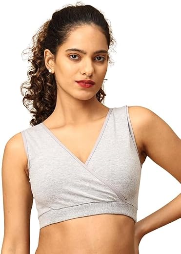 The Mom Store Women's Cotton Maternity and Nursing Sleep Bra Sweat Resistant Convenient Feeding-Combo Pack