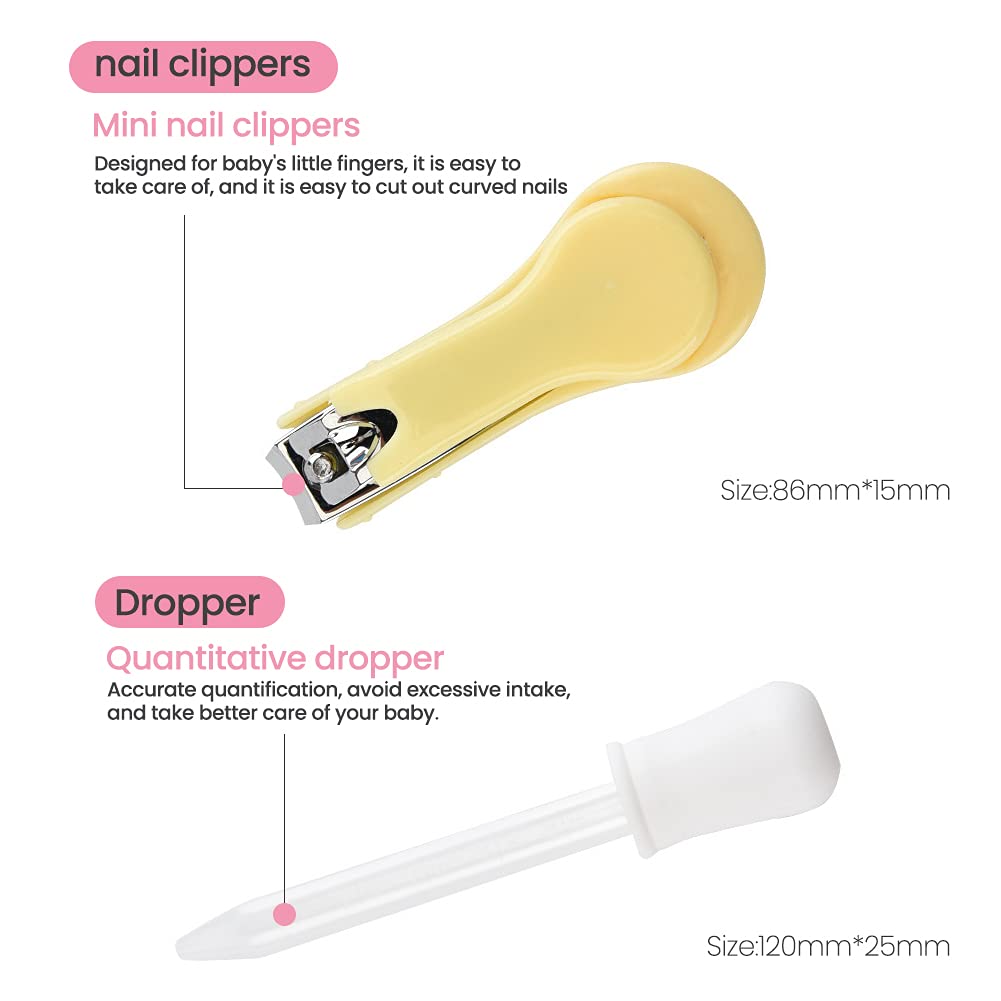 Kit de 10 pièces de soins pour bébé maternel et enfant - Coupe-ongles ciseaux de sécurité brosse à cheveux peigne nettoyeur corps et nez - Kit d'essentiels de soins de santé